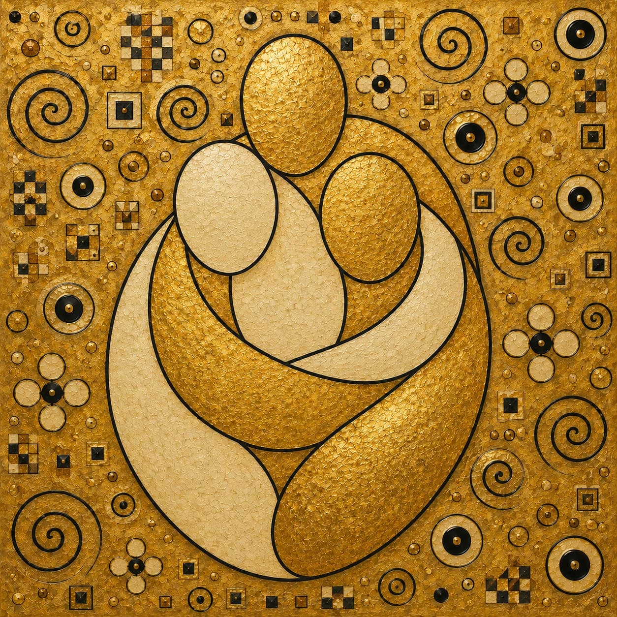 The Embrace, Gold by Chromora Studio