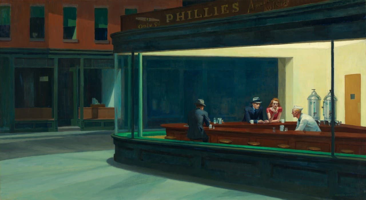 Featured painting by Edward Hopper