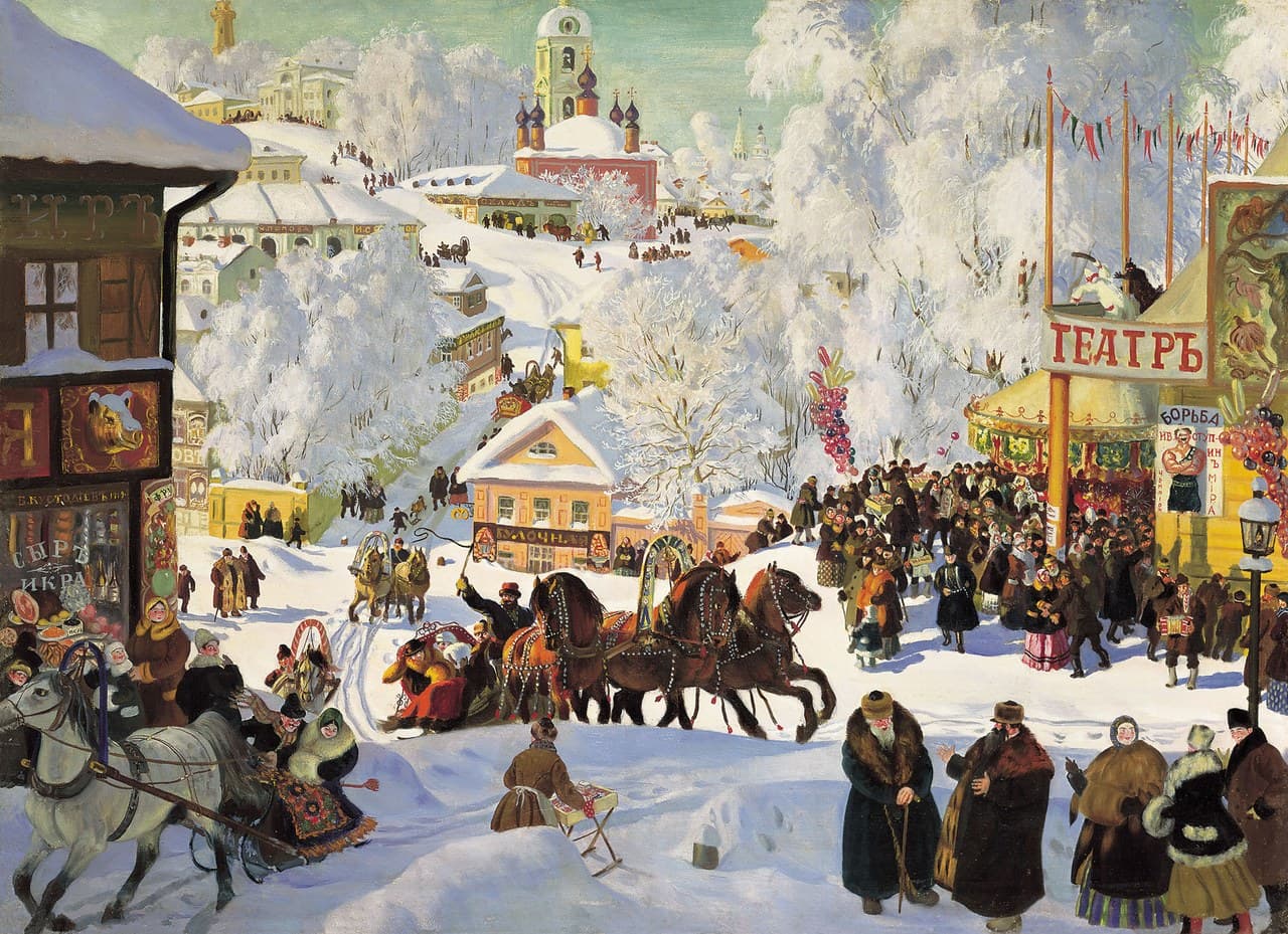 Featured painting by Boris Kustodiev