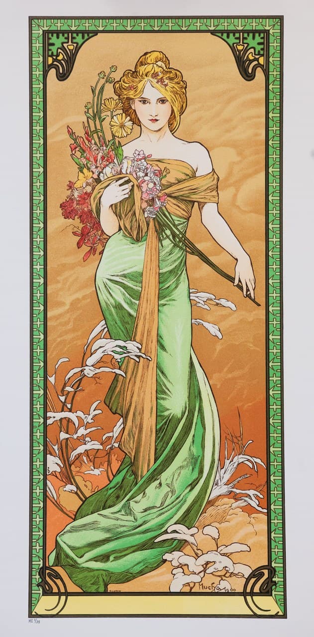 The Four Seasons (1896) by Alphonse Mucha