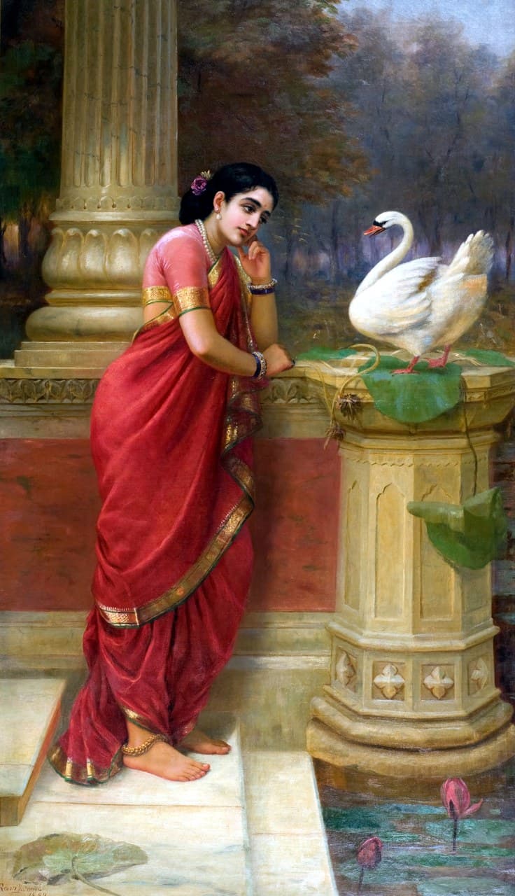 Featured painting by Raja Ravi Varma