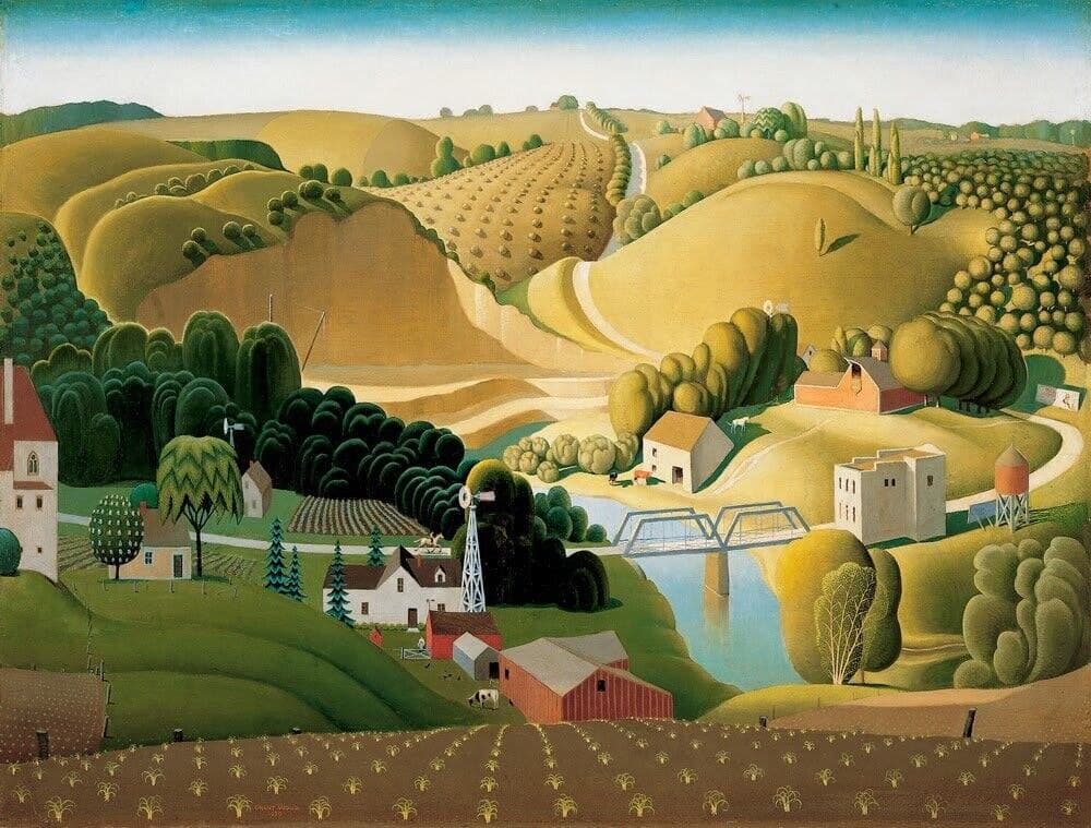 Stone City, Iowa by Grant Wood