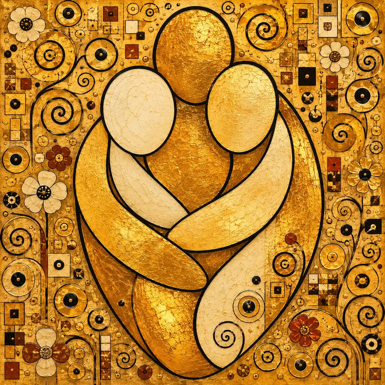 Lovers, Ornate Gold by Chromora Studio