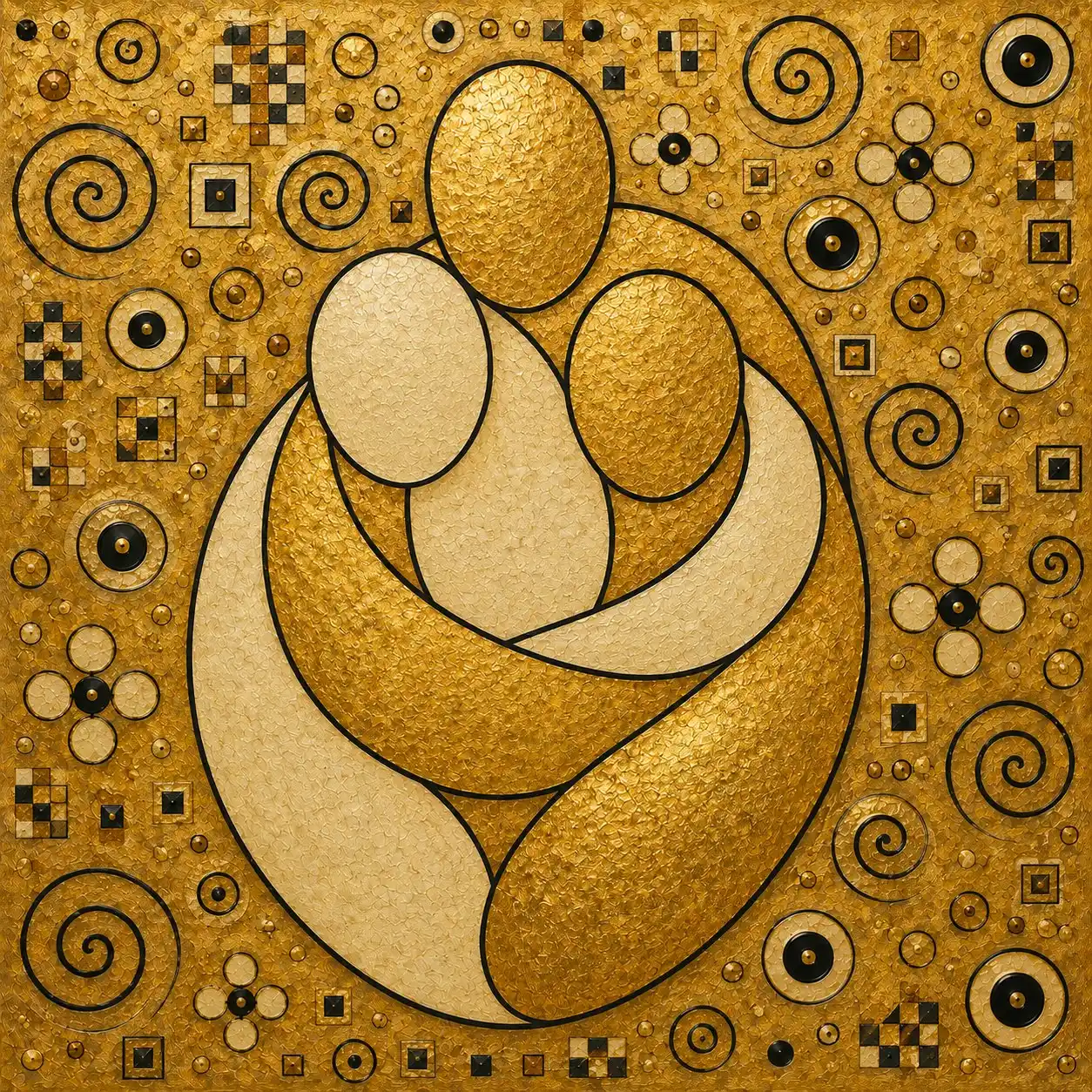 The Embrace, Gold by Chromora Studio