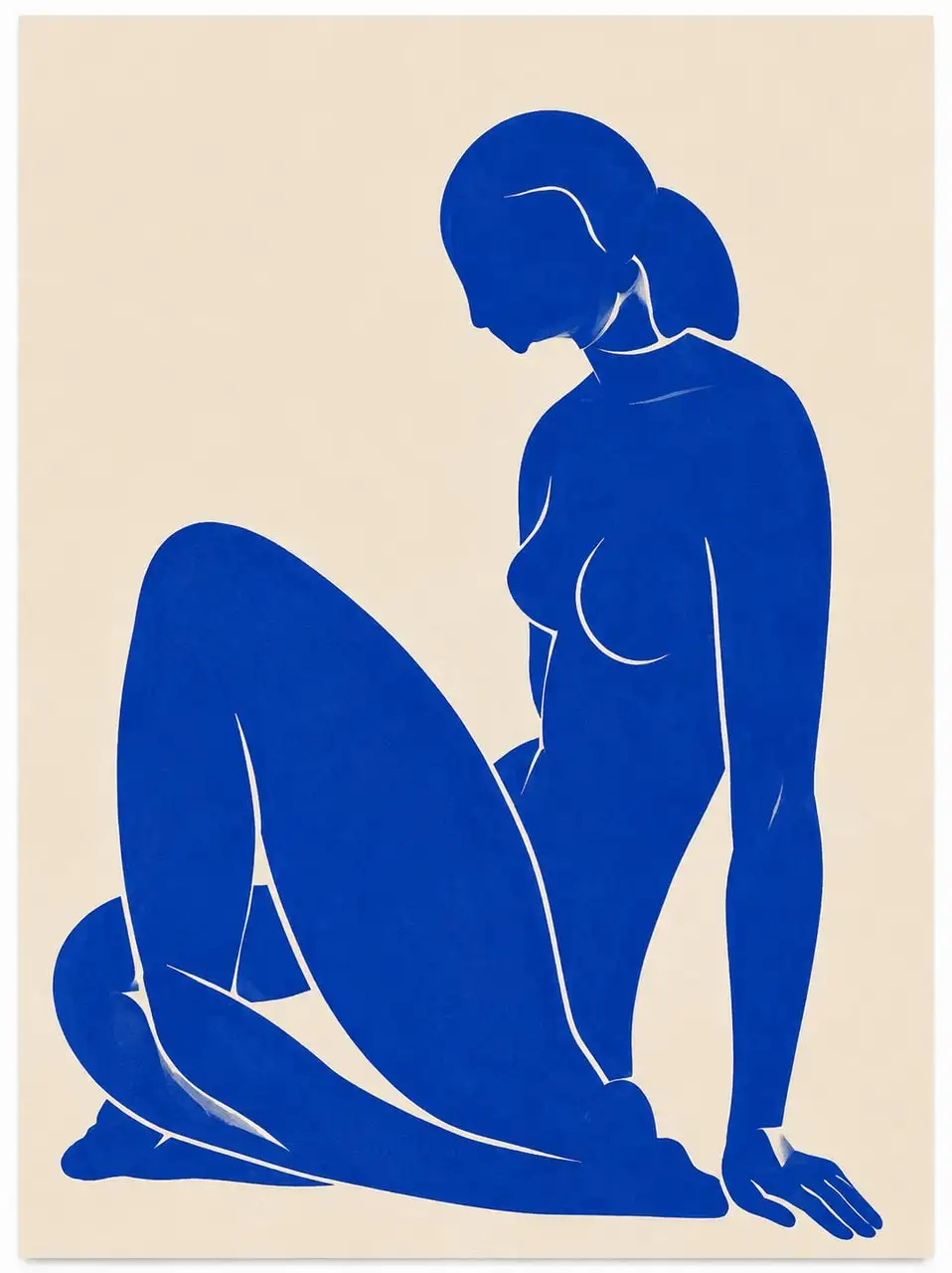 Quiet Blue Nude by Chromora Studio