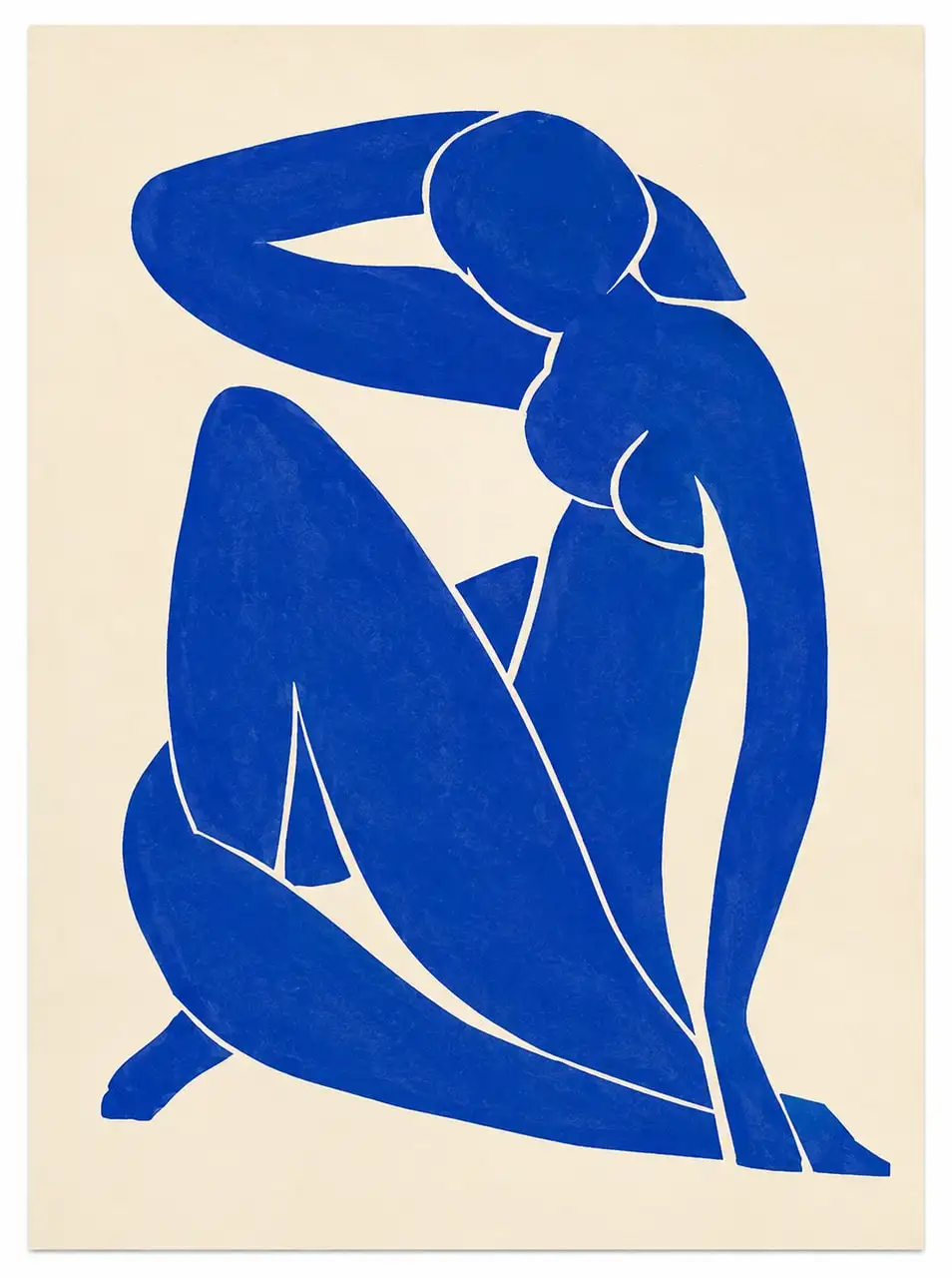 Seated Blue Nude by Chromora Studio