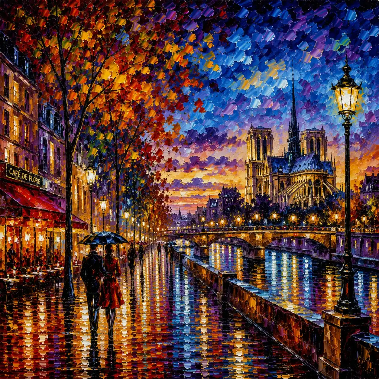 Cathedral Square, Wet Evening by Chromora Studio