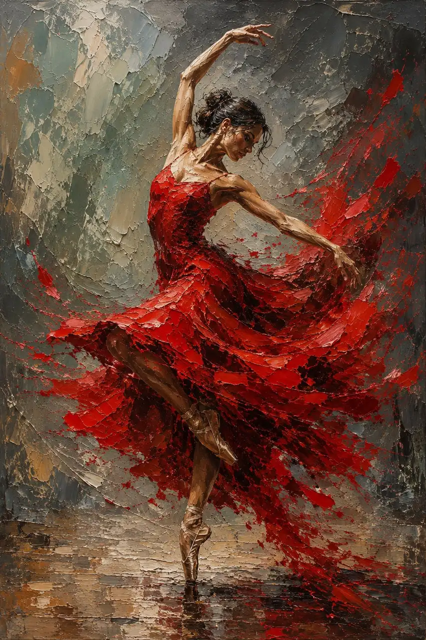 Flamenco in Red by Chromora Studio
