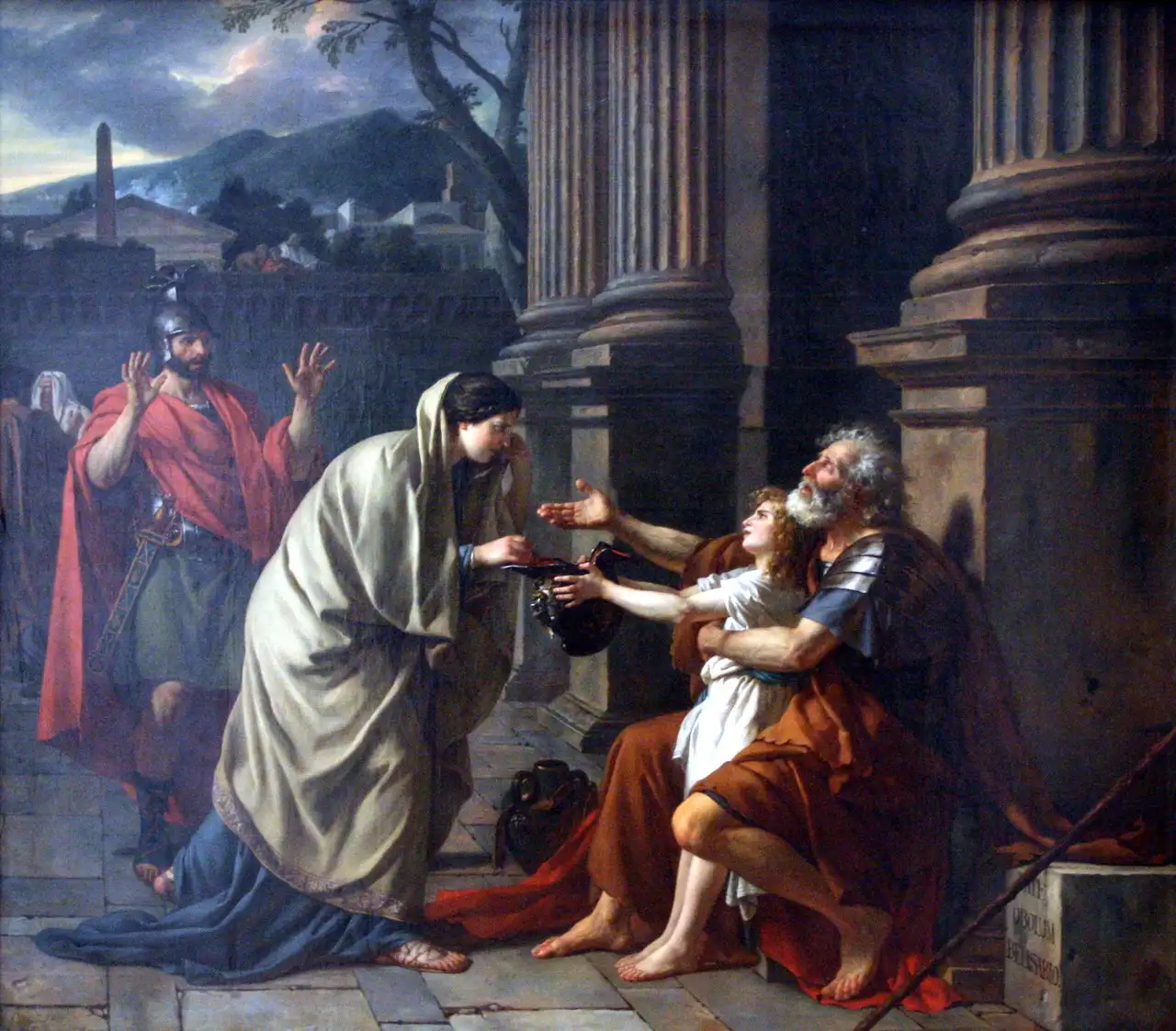 Belisarius Begging for Alms by Jacques-Louis David