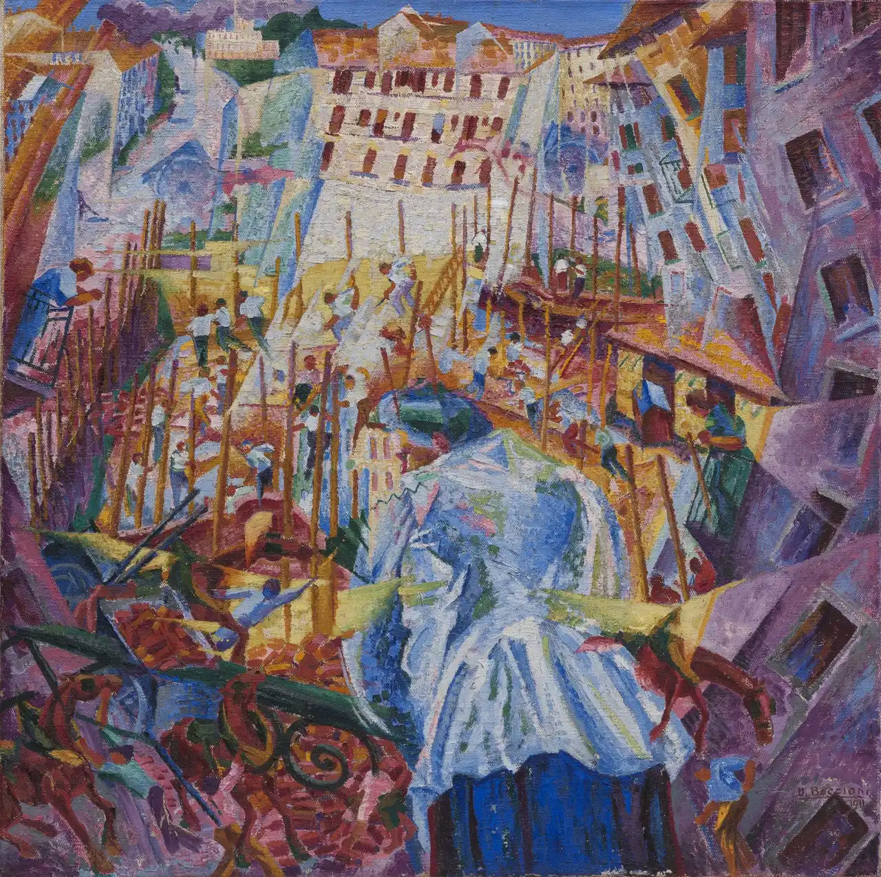The Street Enters the House by Umberto Boccioni