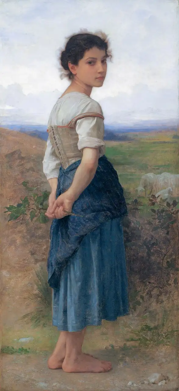 The Young Shepherdess by William-Adolphe Bouguereau