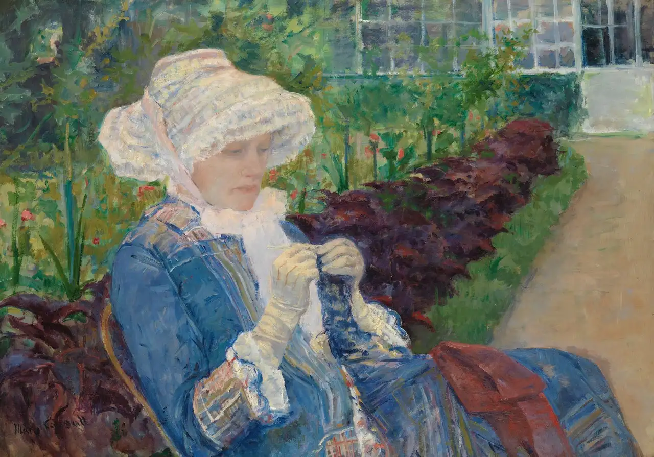 Lydia Crocheting in the Garden at Marly by Mary Cassatt