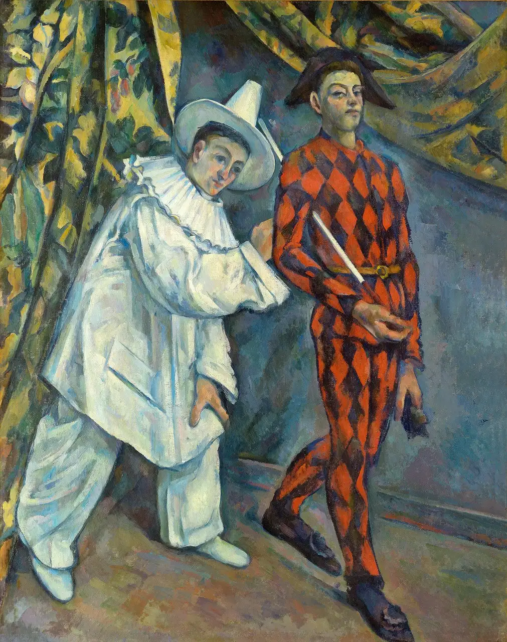 Pierrot and Harlequin (Mardi Gras) by Paul Cézanne
