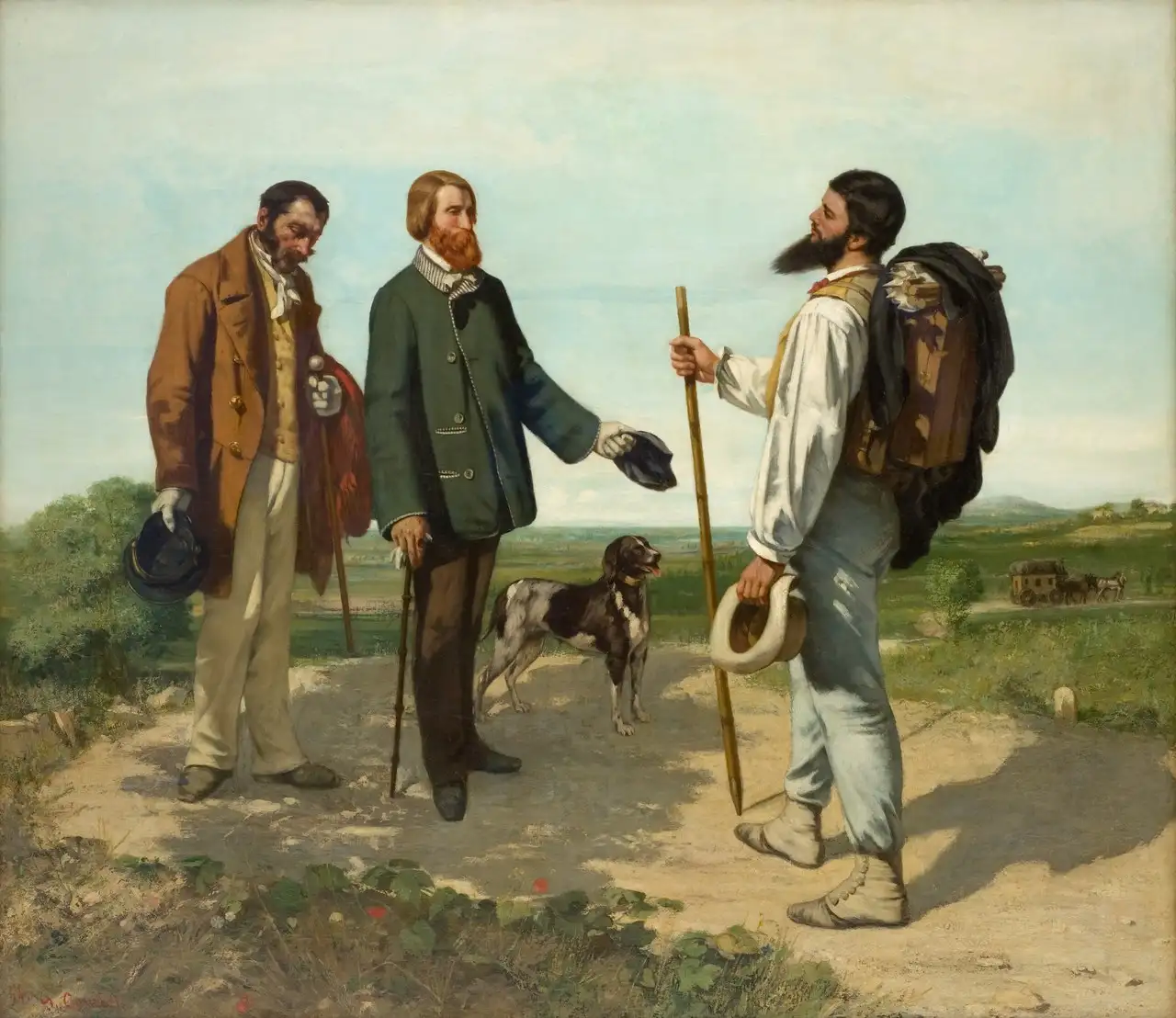 The Meeting (Bonjour, Monsieur Courbet) by Gustave Courbet
