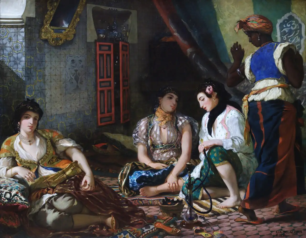 Women of Algiers in their Apartment by Eugène Delacroix