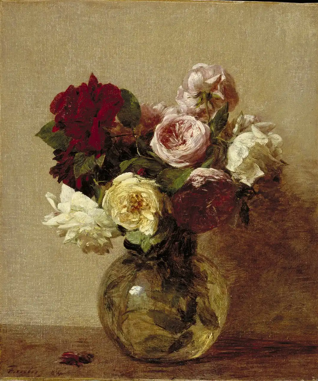 Roses by Henri Fantin-Latour