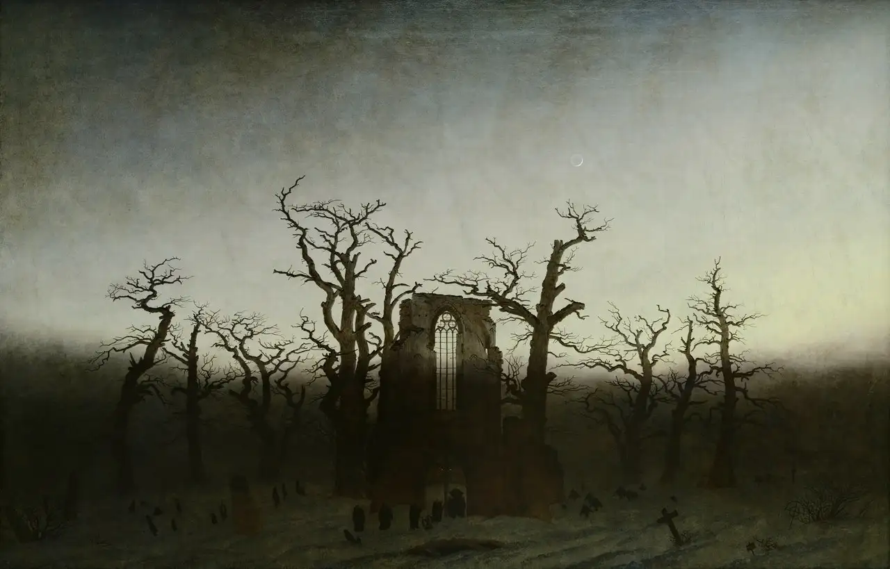 The Abbey in the Oakwood by Caspar David Friedrich