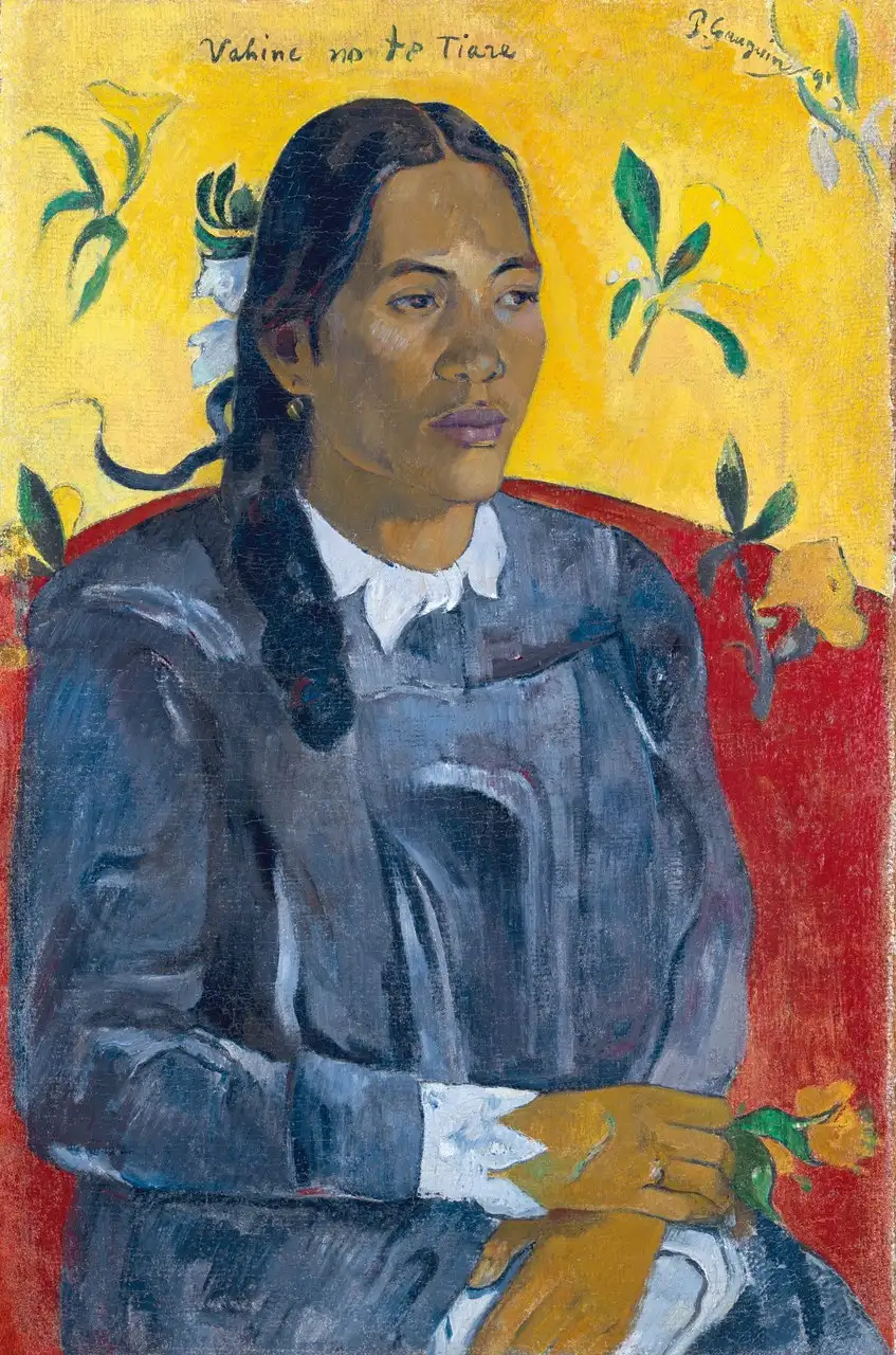 Tahitian Woman with a Flower (Vahine no te tiare) by Paul Gauguin