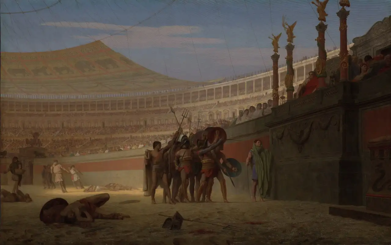 Ave Caesar! Morituri te Salutant by Jean-Léon Gérôme