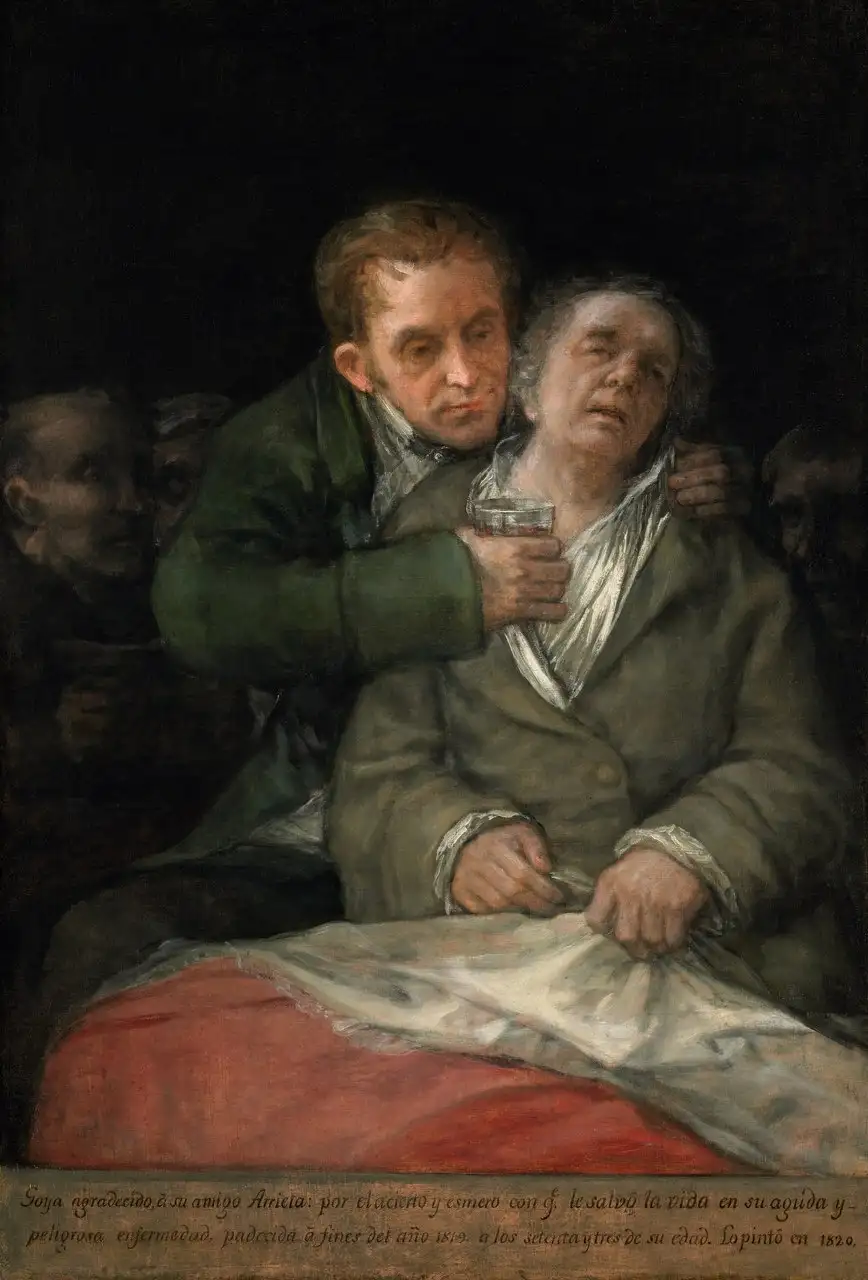 Self-Portrait with Dr Arrieta by Francisco Goya