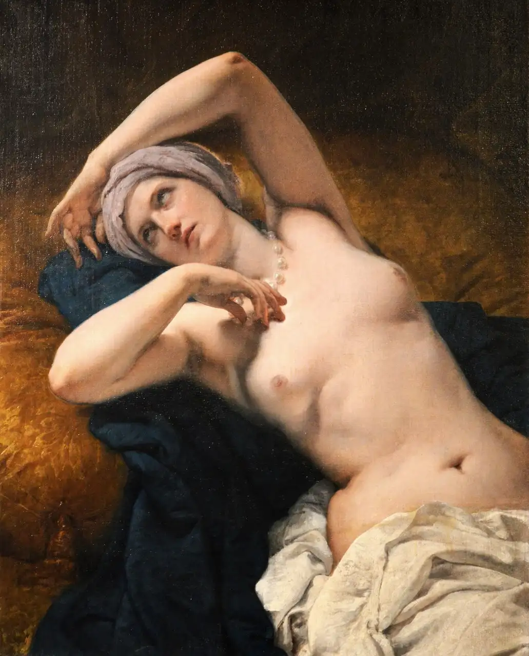 Odalisque in Her Sleep by Francesco Hayez