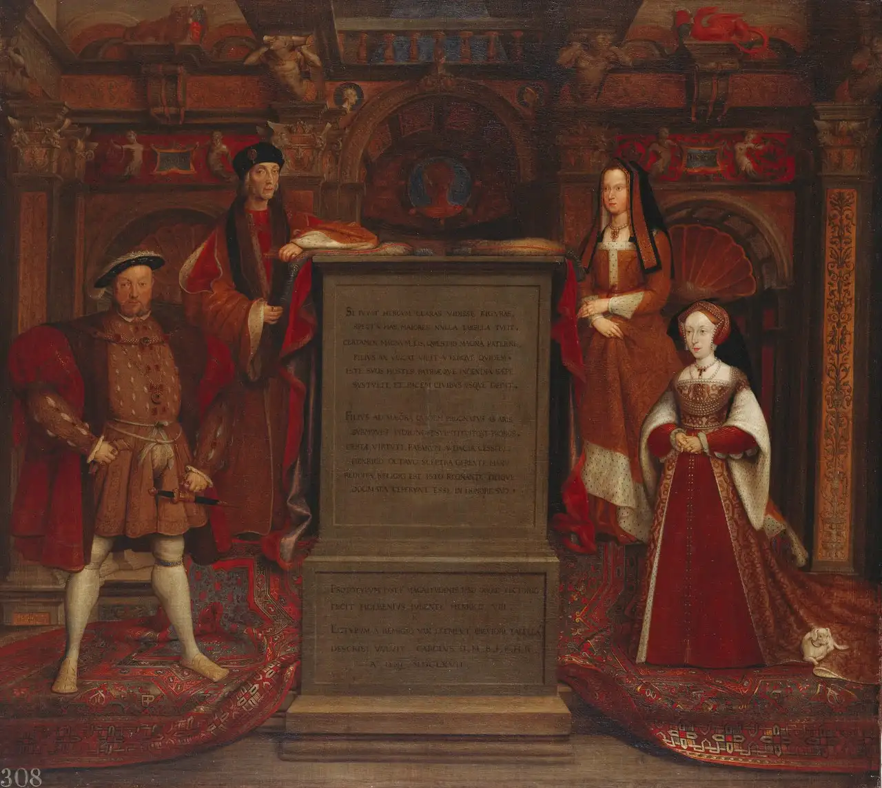 The Whitehall Mural (copy by Remigius van Leemput) by Remigius van Leemput after Hans Holbein the Younger