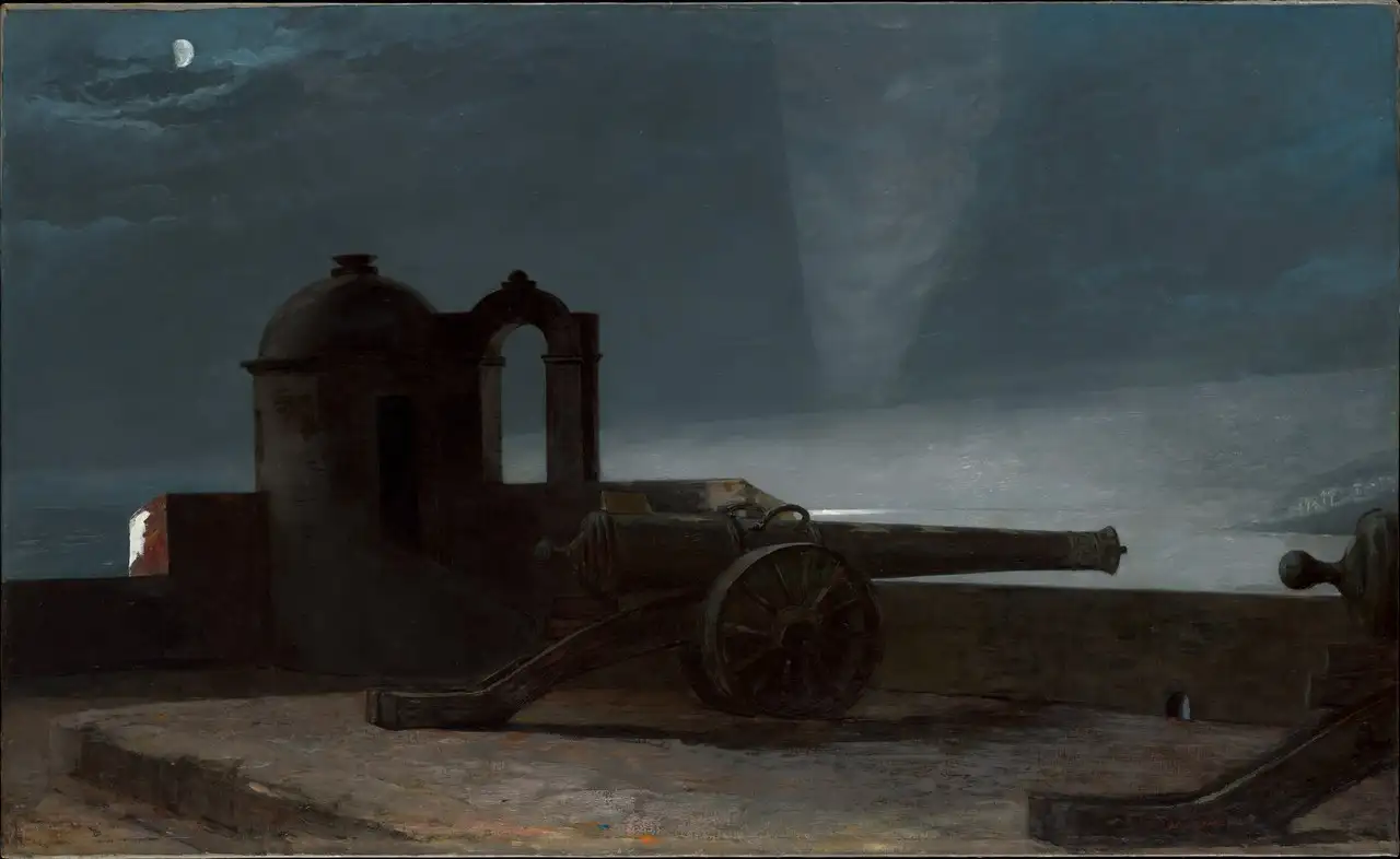 Searchlight on Harbor Entrance, Santiago de Cuba by Winslow Homer
