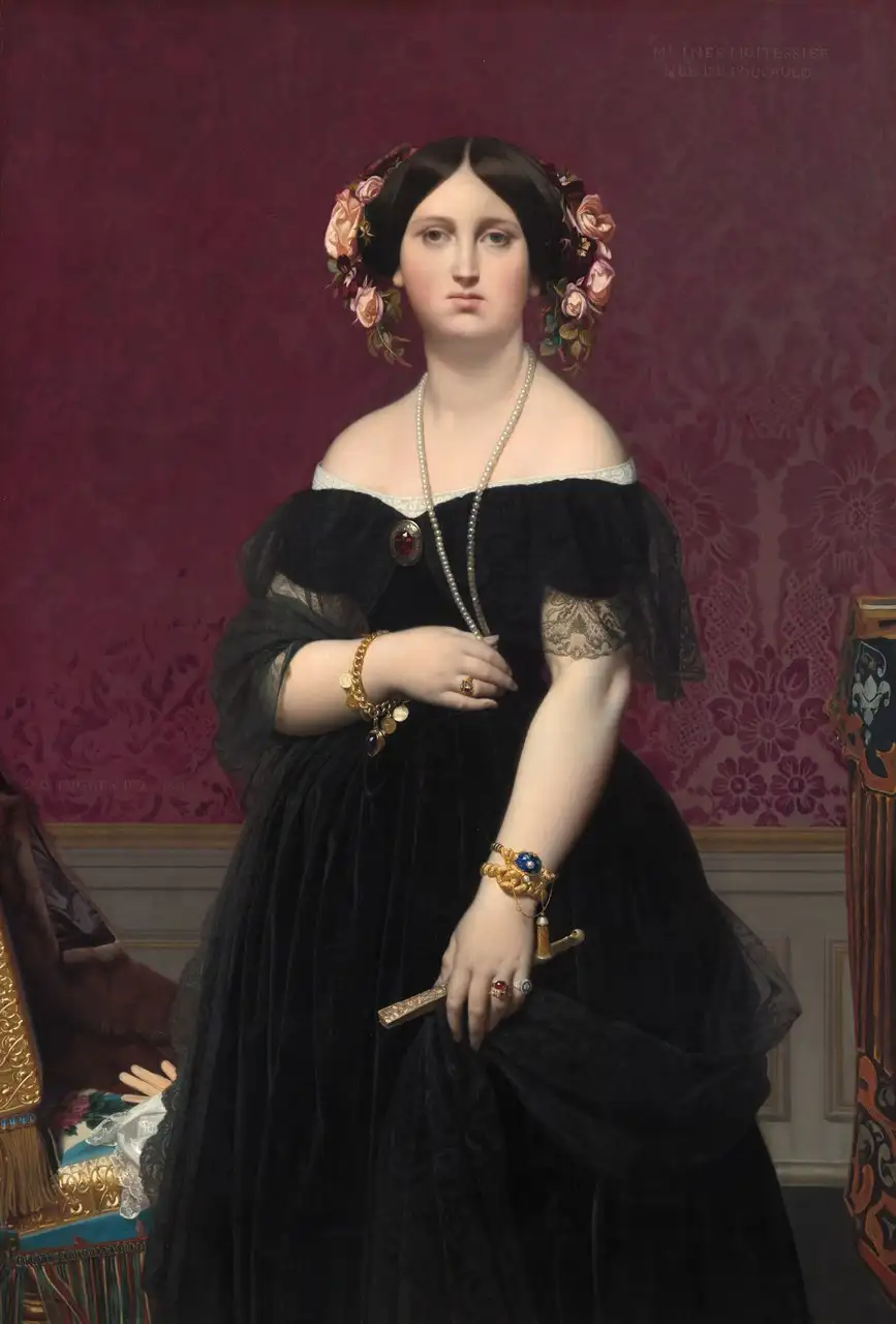 Madame Moitessier, Standing by Jean-Auguste-Dominique Ingres