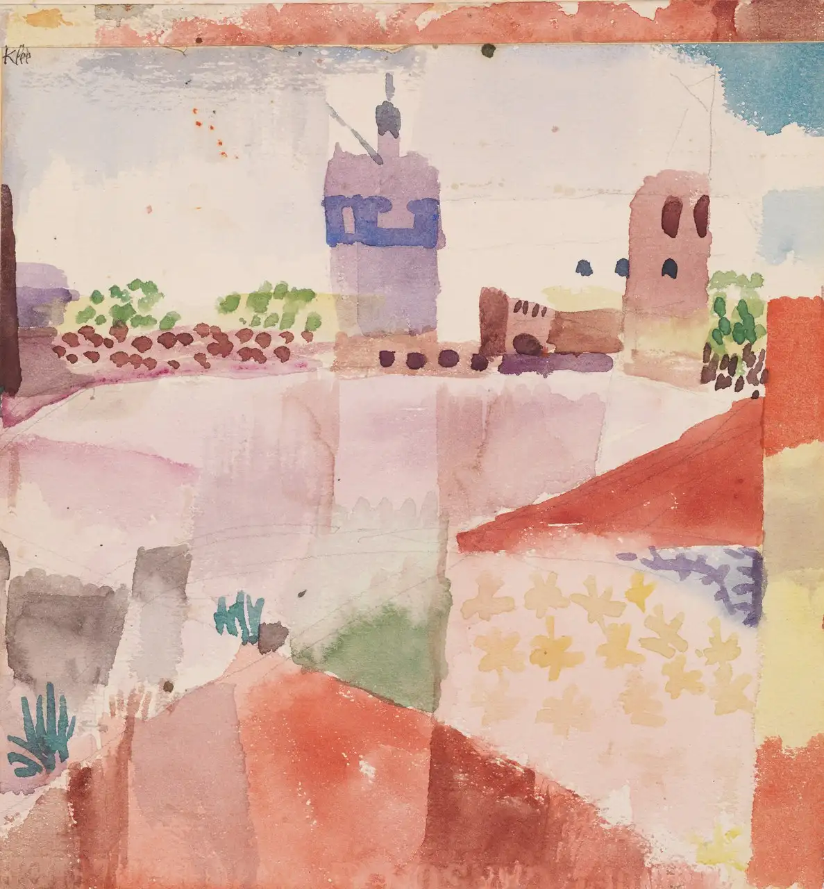 Hammamet with Its Mosque by Paul Klee