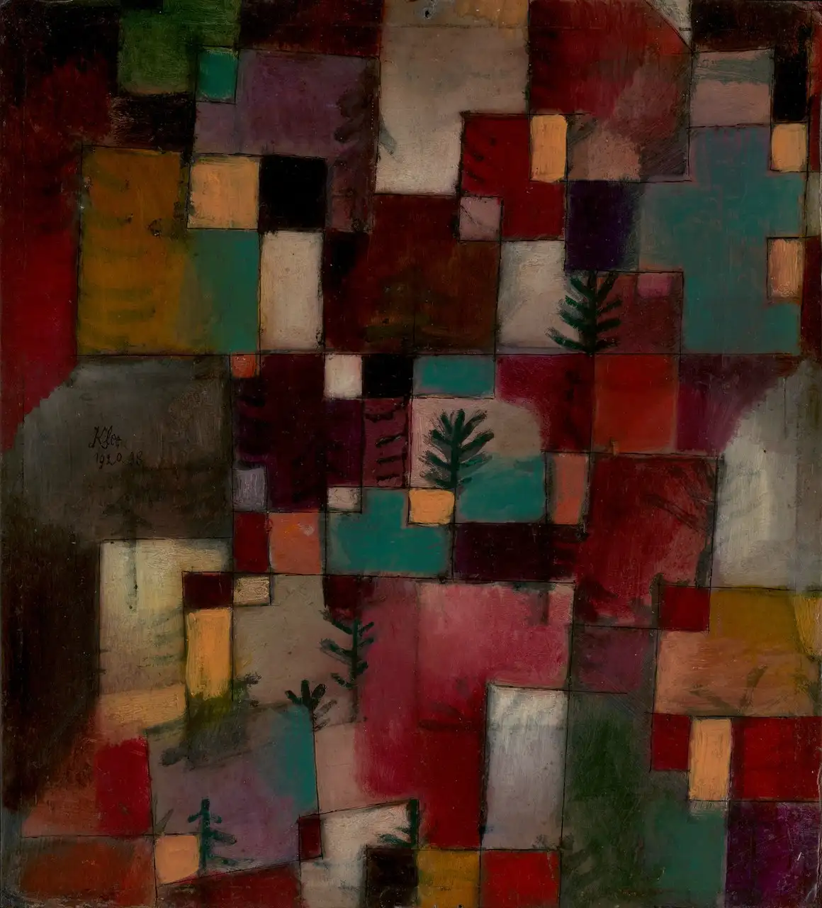 Redgreen and Violet-Yellow Rhythms by Paul Klee