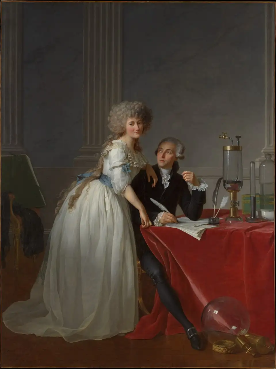 Portrait of Antoine-Laurent Lavoisier and His Wife by Jacques-Louis David