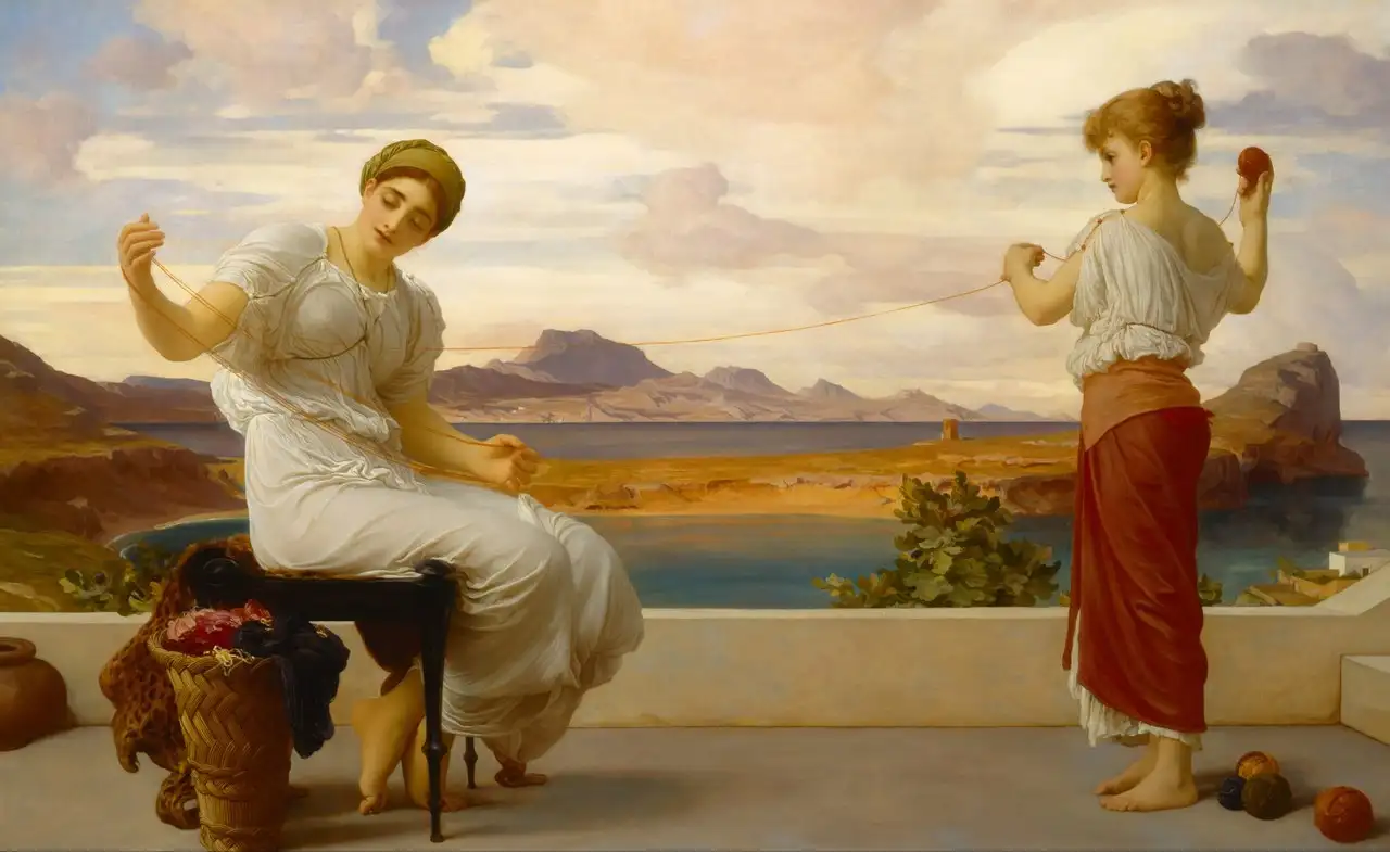 Winding the Skein by Frederic Leighton
