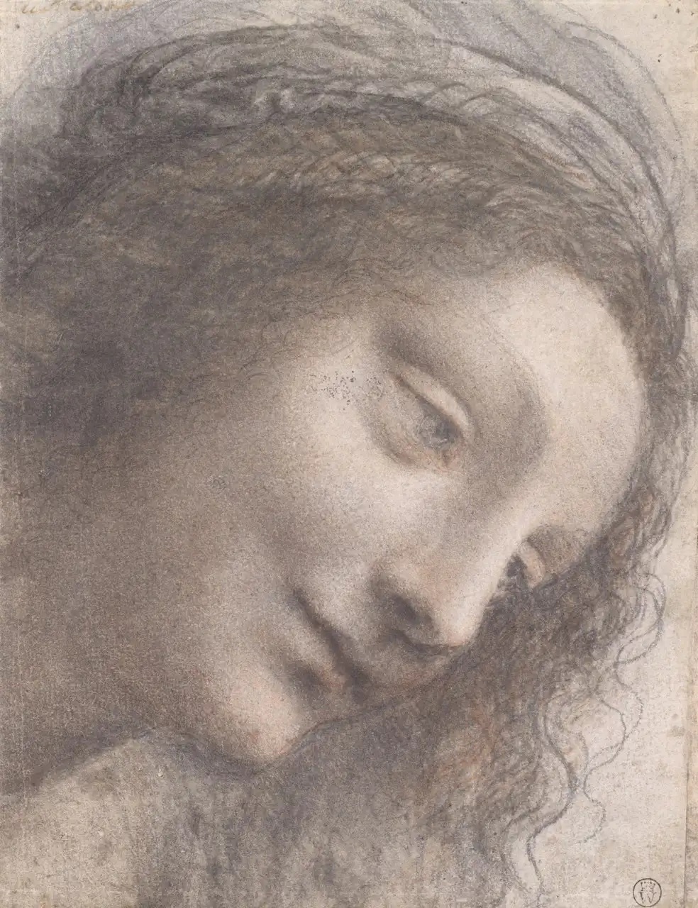 The Head of the Virgin by Leonardo da Vinci