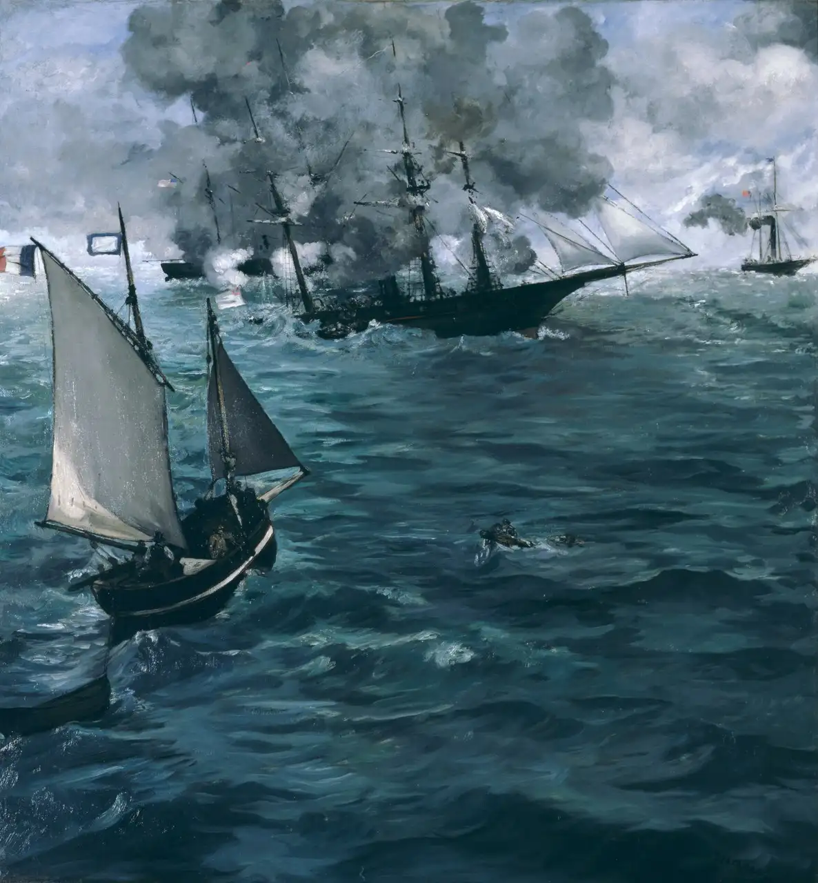 The Battle of the Kearsarge and the Alabama by Édouard Manet