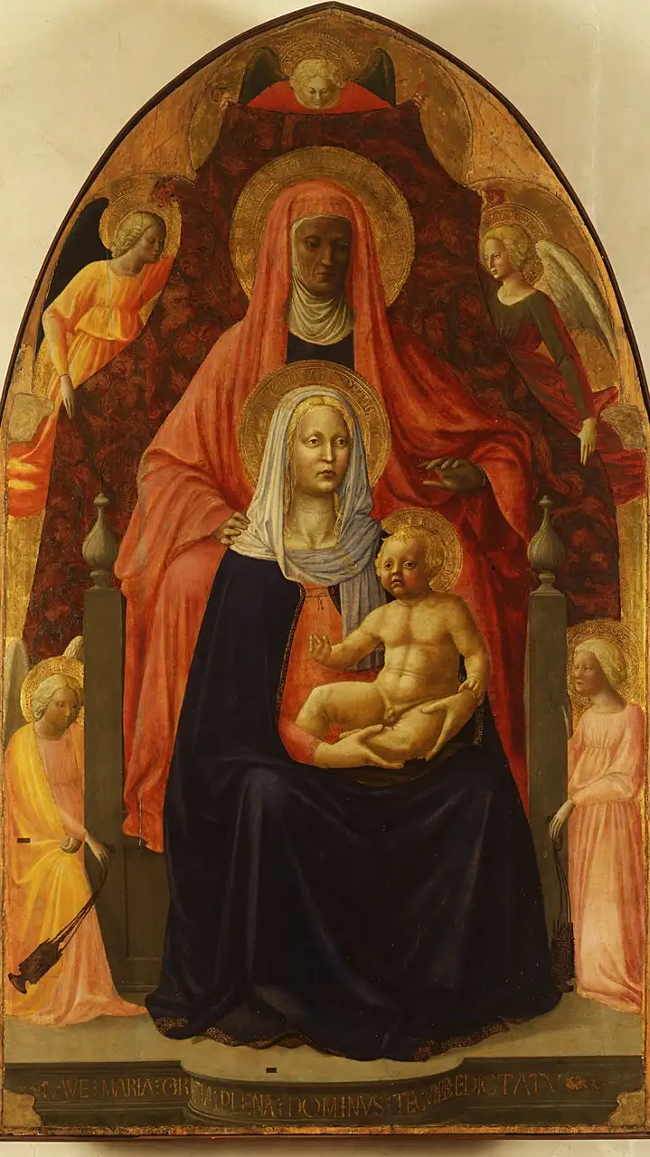 Sant'Anna Metterza (Virgin and Child with Saint Anne) by Masaccio and Masolino