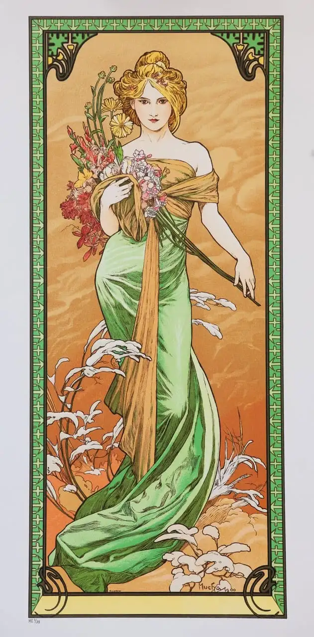 The Four Seasons (1896) by Alphonse Mucha