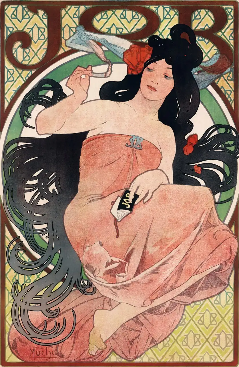 Job Cigarette Papers by Alphonse Mucha