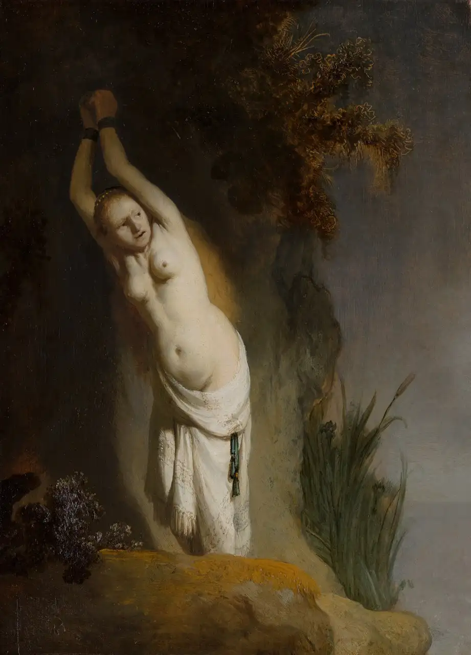 Andromeda Chained to the Rocks by Rembrandt