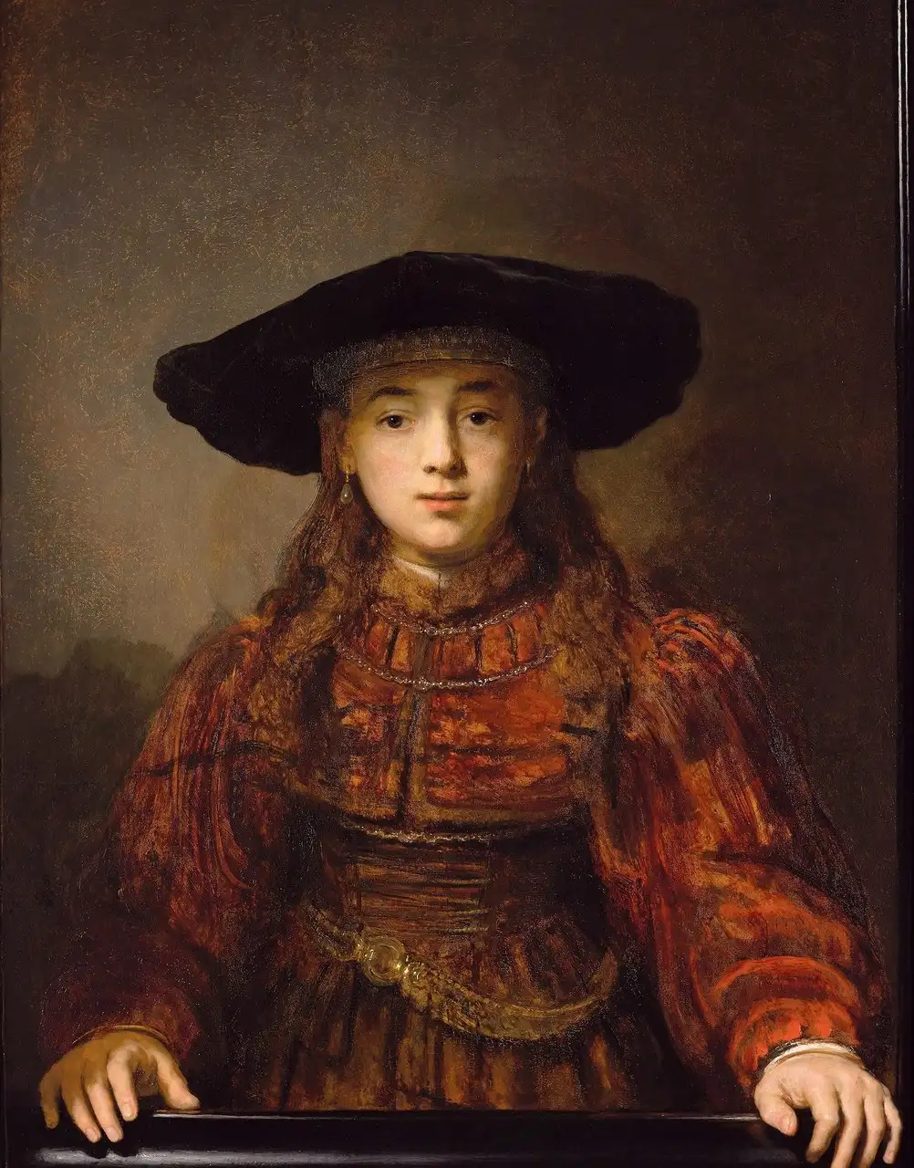 The Girl in a Picture Frame by Rembrandt