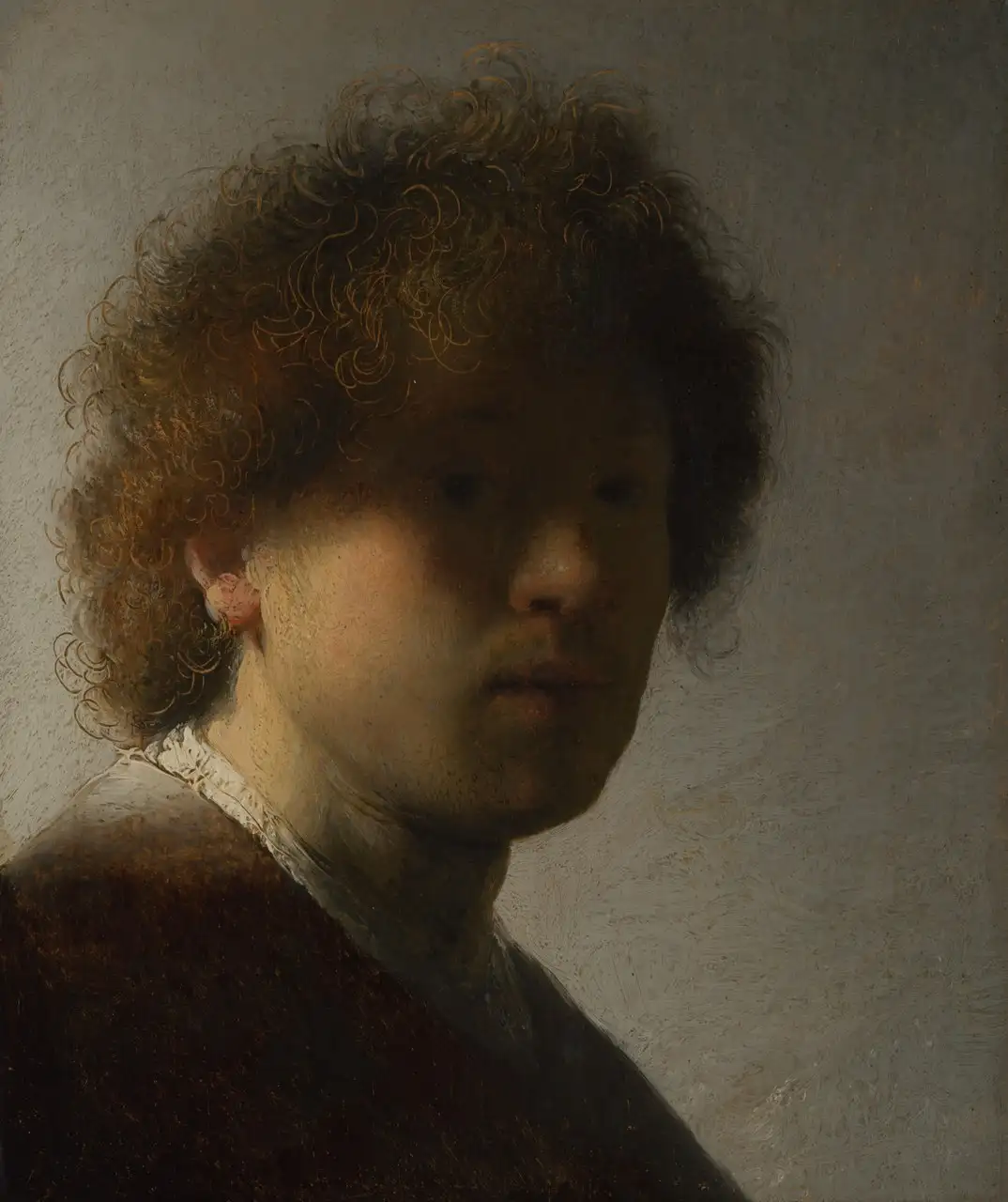 Self-Portrait with Dishevelled Hair by Rembrandt
