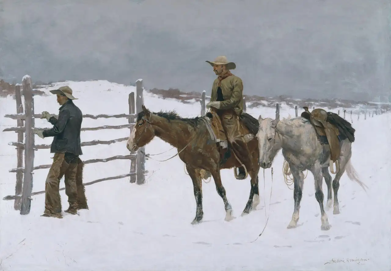 The Fall of the Cowboy by Frederic Remington