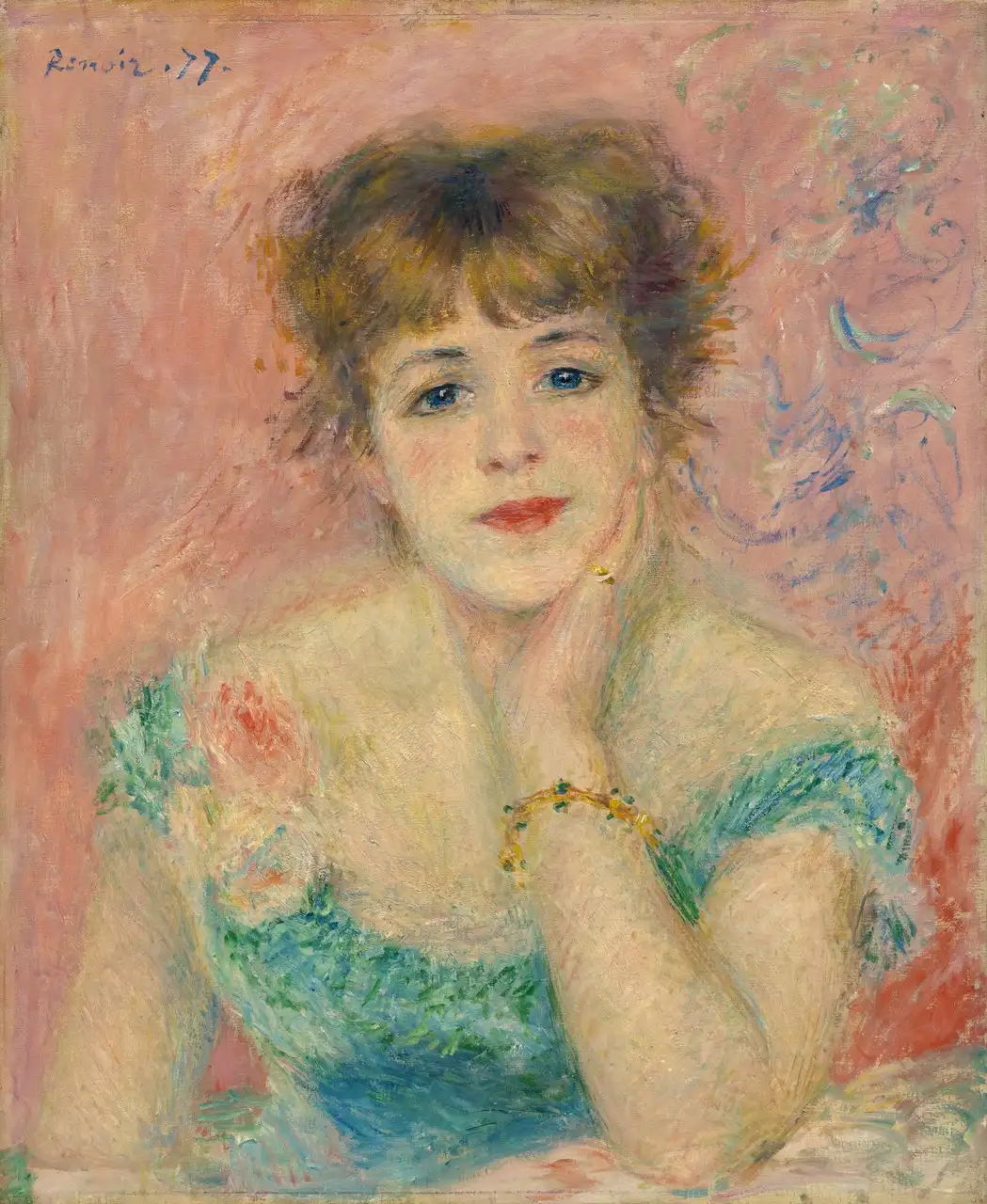 Portrait of the Actress Jeanne Samary (La Rêverie) by Pierre-Auguste Renoir