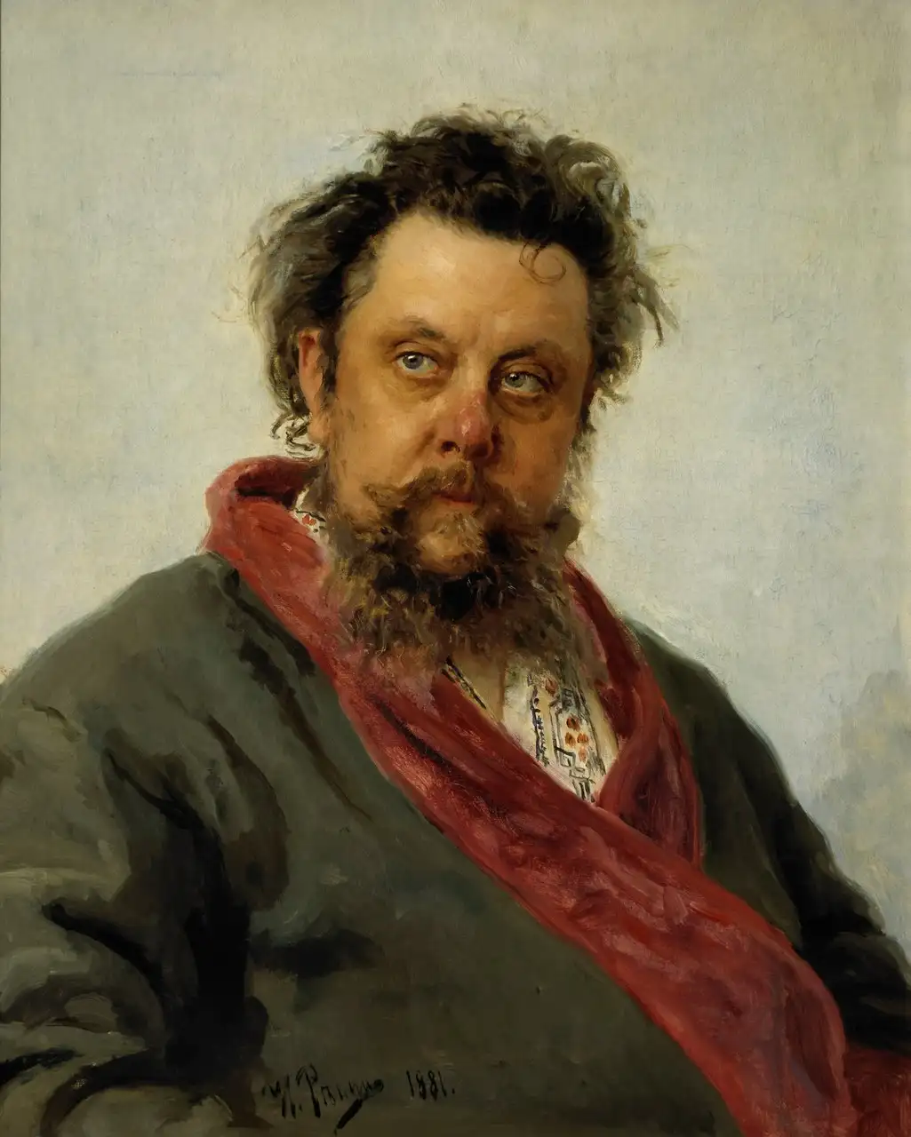 Portrait of Modest Mussorgsky by Ilya Repin