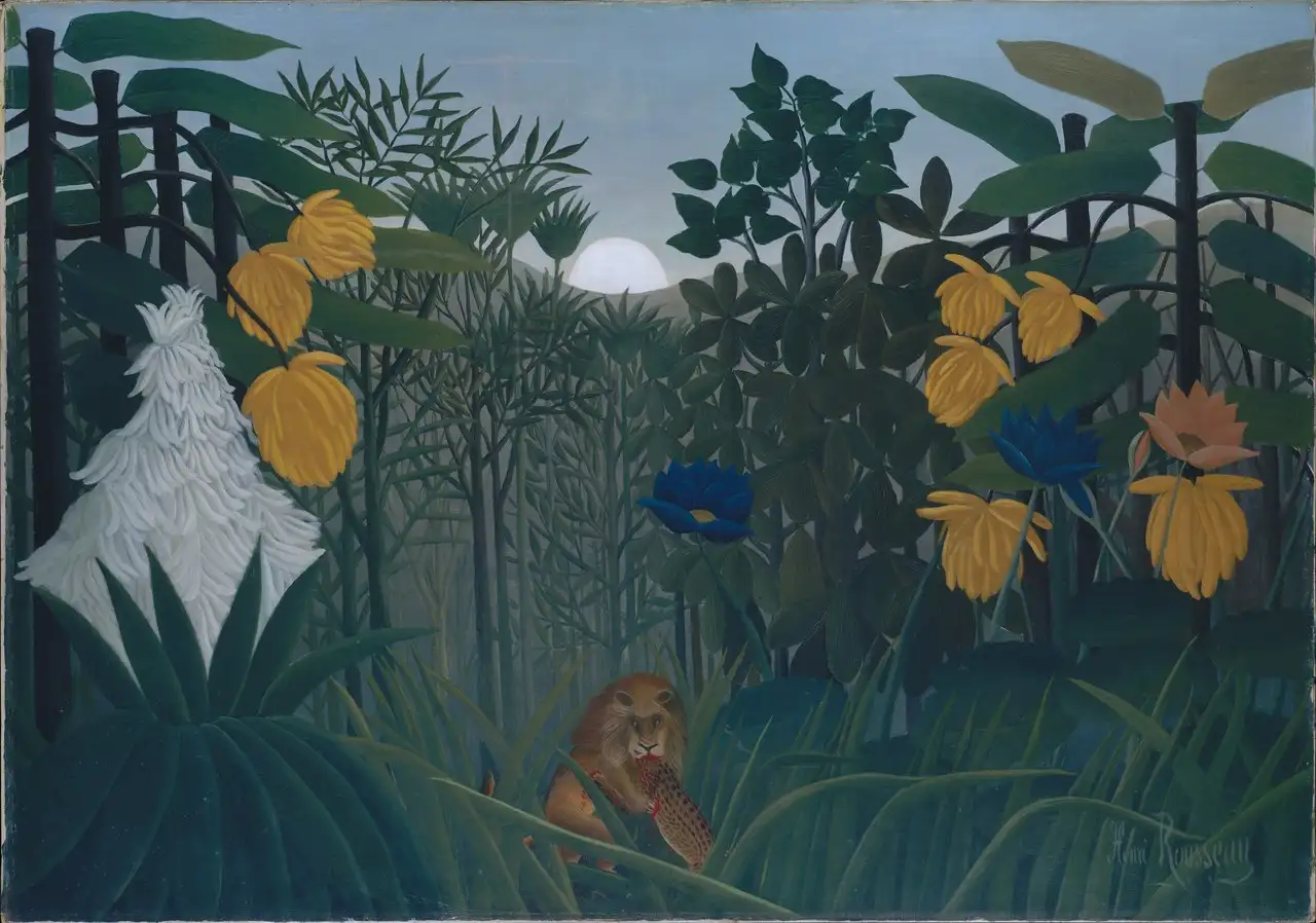 The Repast of the Lion by Henri Rousseau