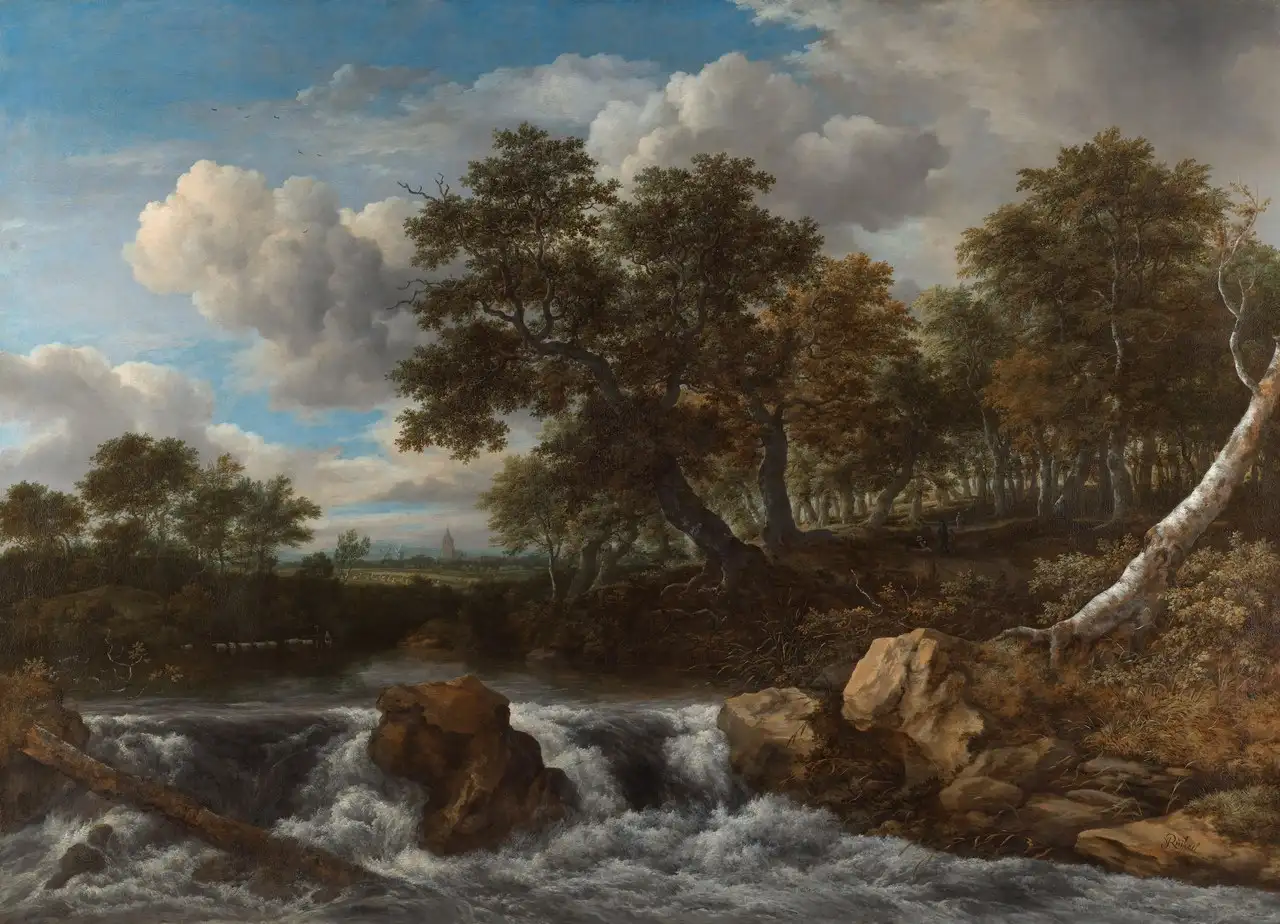 Landscape with a Waterfall by Jacob van Ruisdael