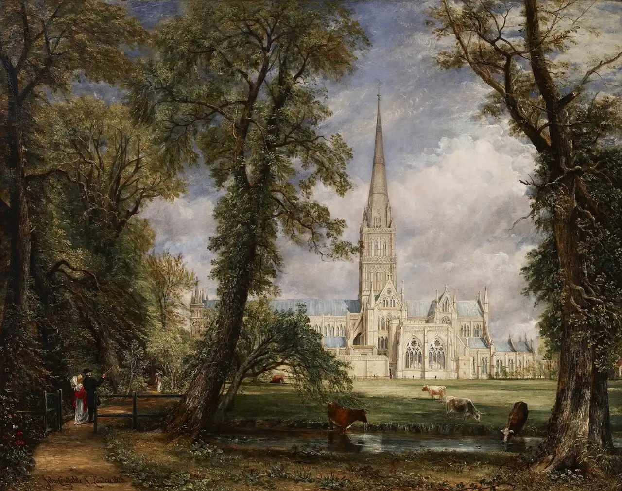 Salisbury Cathedral from the Bishop's Garden by John Constable