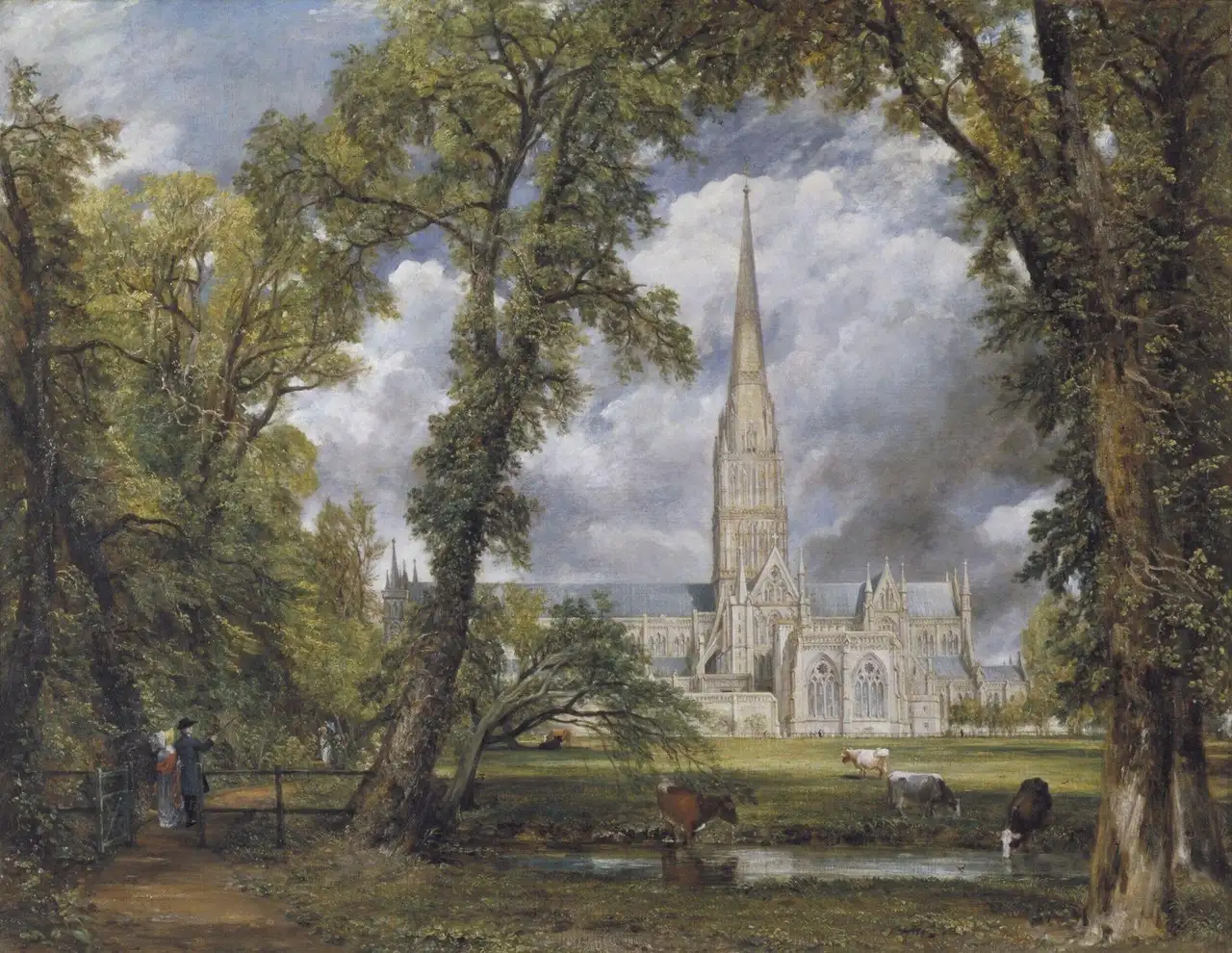 Salisbury Cathedral from the Bishop's Grounds by John Constable