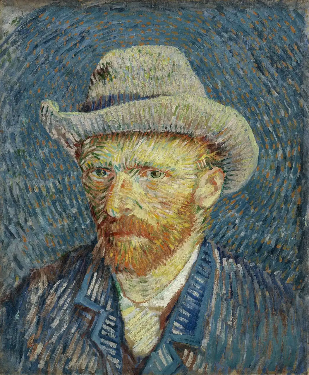 Self-Portrait with Grey Felt Hat by Vincent van Gogh