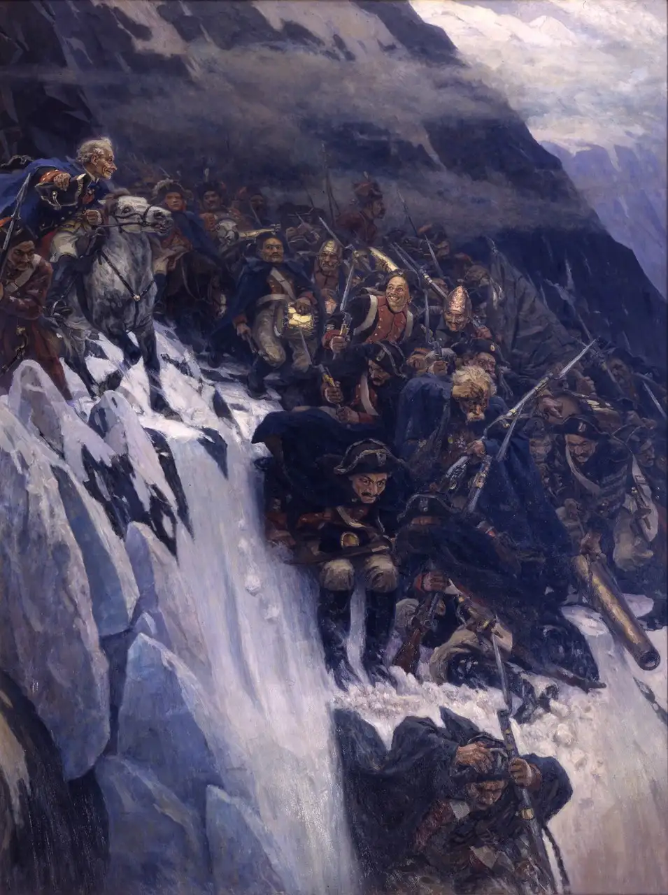 Suvorov Crossing the Alps by Vasily Surikov