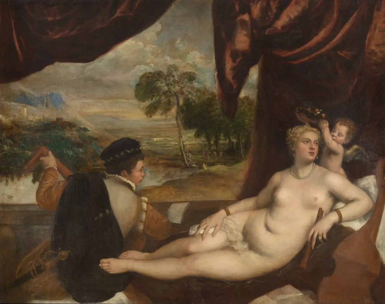 Venus and the Lute Player by Titian
